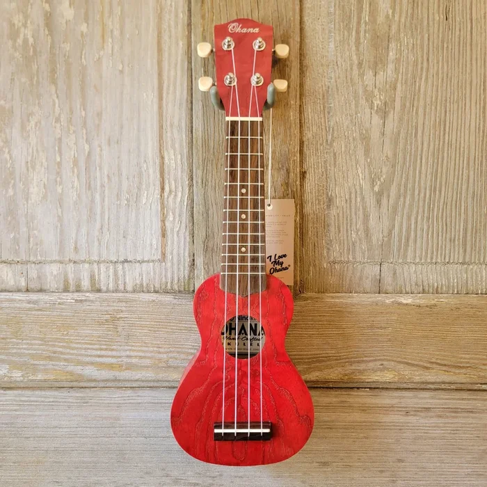 Ohana Sopranissimo O’Nina Red SK-08RD Laminate Willow Teenie Tiny Ukulele h994