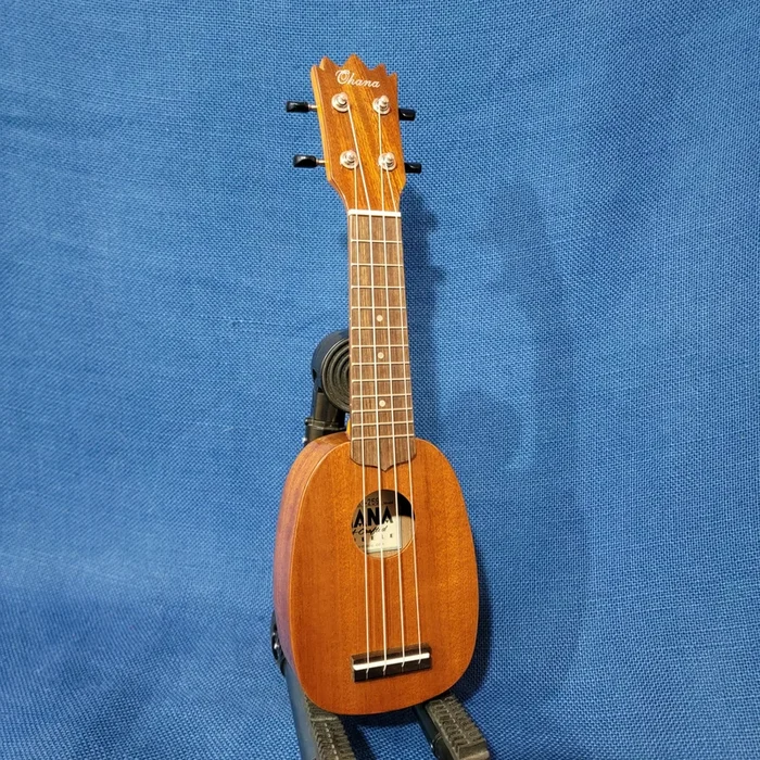 Ohana Sopranissimo Pineapple TTPK-25G Solid Mahogany Teenie Tiny Ukulele P088