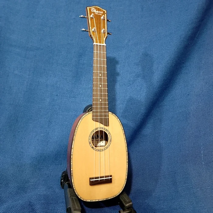 Ohana Soprano Pineapple PK-70G All Solid Spruce / Mahogany Ukulele h285