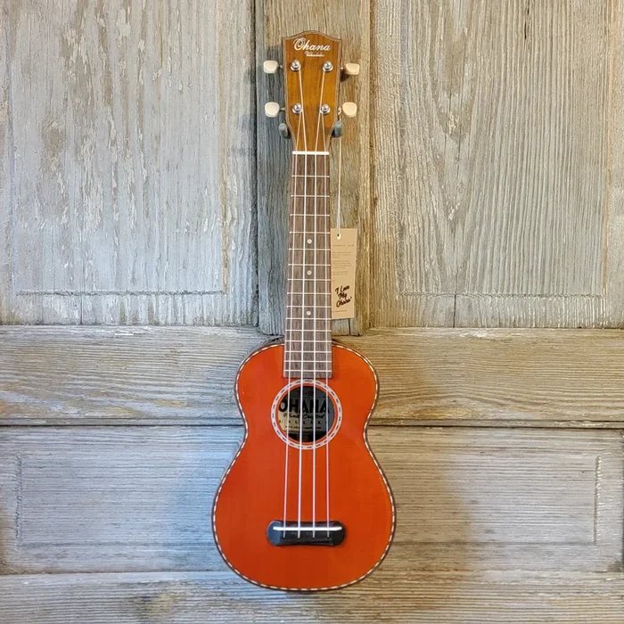 Ohana Soprano SK-50G All Solid Cedar / Rosewood Gloss Ukulele v092