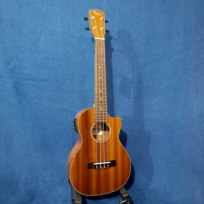 Ohana Tenor TK-35GCE All Solid Mahogany Gloss Cutaway A/E Ukulele h577
