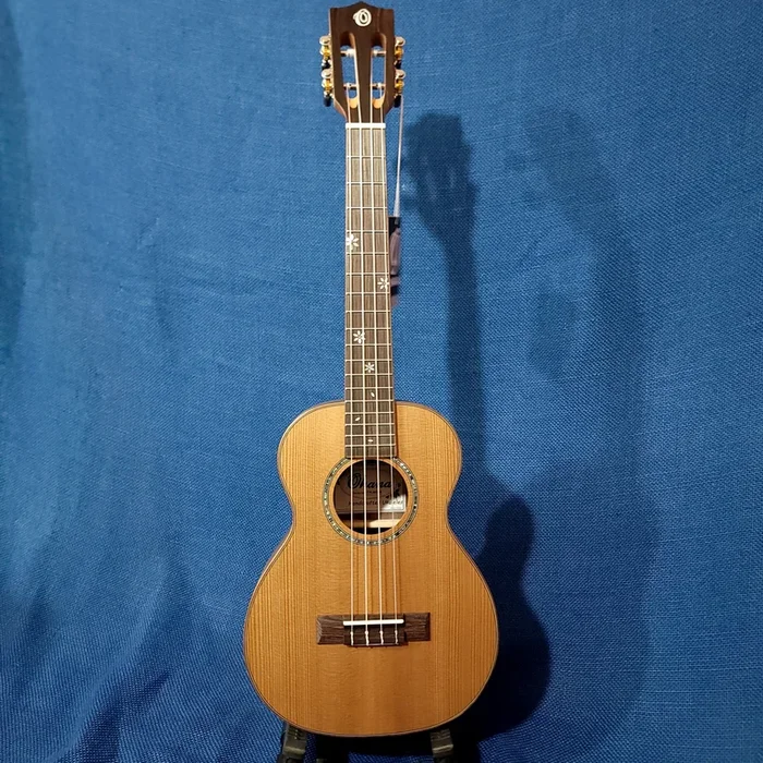 Ohana Tenor TK-50ME Solid Cedar Top Laminate Macassar Ebony Slotted Headstock Ukulele h441