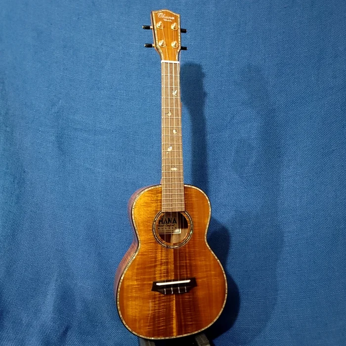 Ohana Tenor TK-570G All Solid Premium Koa Birds Abalone Inlay Ukulele h557