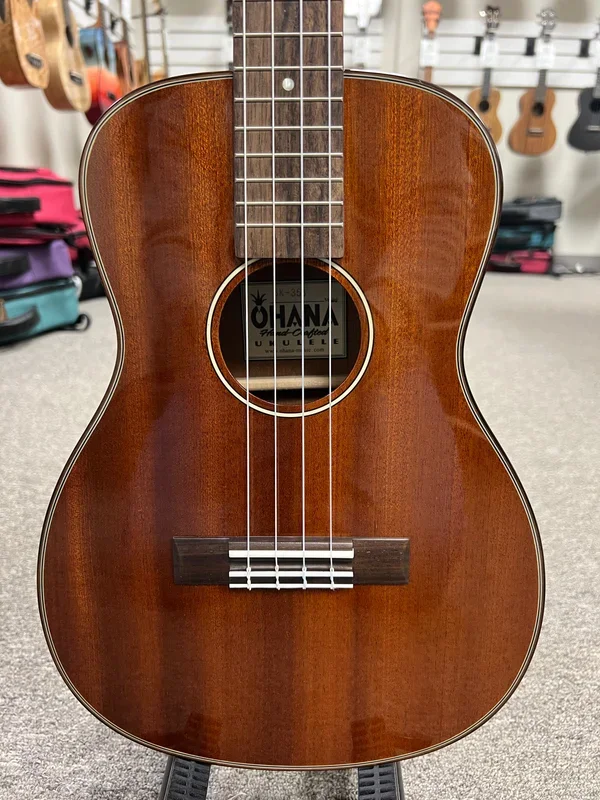 Ohana TK-43 Solid Burled Redwood/Solid Rosewood Tenor Ukulele – Limited Edition