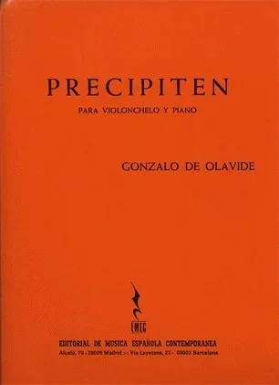 Olavide, Gonzalo de: Precipiten (cello & piano)