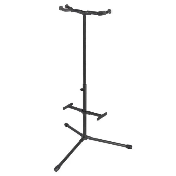 On-Stage GS7255 Hang-It Double Guitar Stand – Black Finish