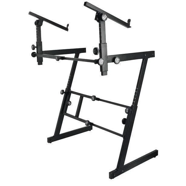 On Stage Stands Pro Heavy-Duty Folding Z Keyboard Stand – 2 Tier