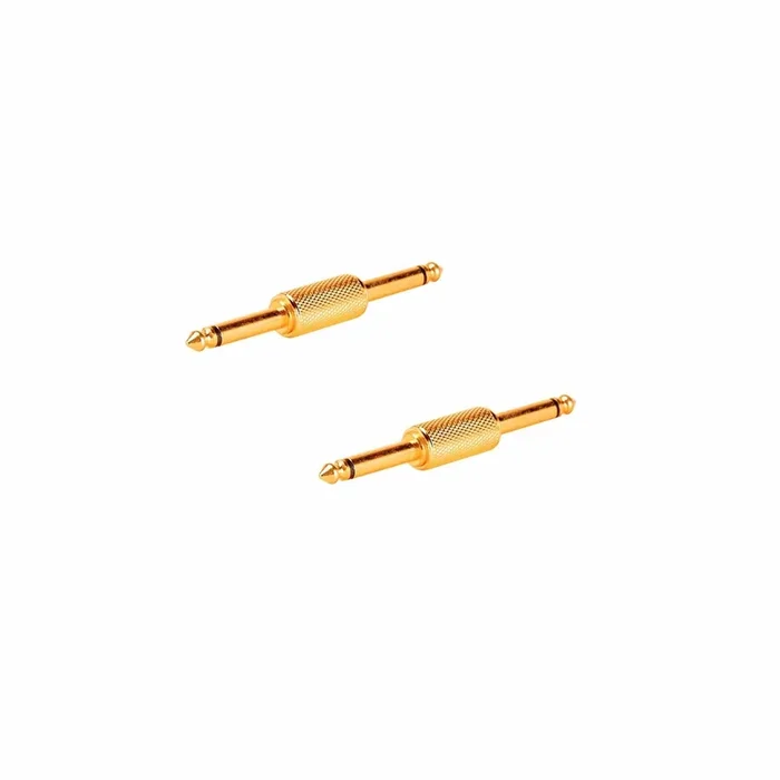 On Stage Stands Straight 1/4″-1/4″ Pedal Coupler 2 Pack Bundle