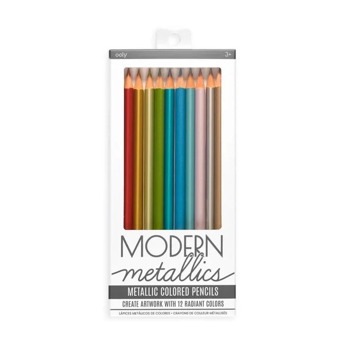 Ooly modern metallic coloured pencils set of 12