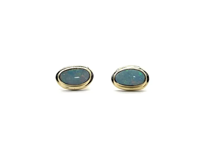 Opal Framed Stud Earrings