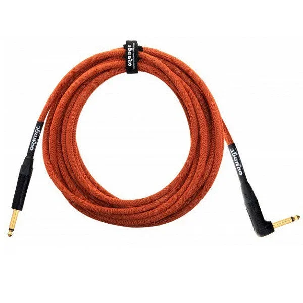 Orange 10′ Professional Instrument Cable – Right Angle