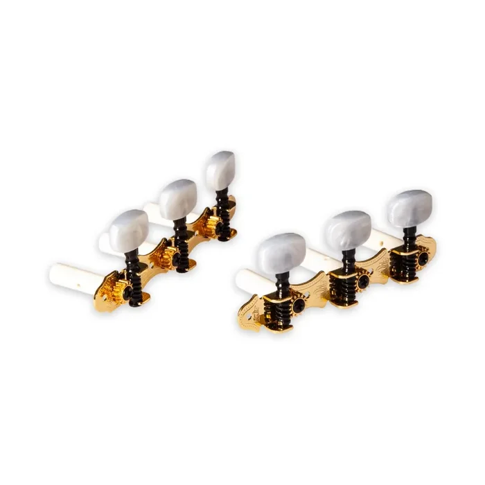 Ortega Family Series Pro Guitar Tuning Machines Gold/White – OTM-FAMILYPRO