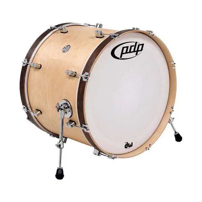 Pacific PDP 24×14 Concept Maple Classic Bass Drum Natural w/Tobacco Hoops