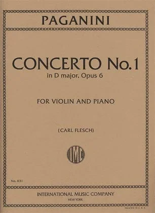 Paganini, N. (Flesch/Sauret): Concerto No.1 in D major, Op.6 (violin & piano) IMC