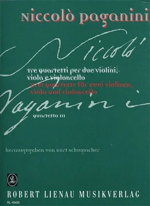 Paganini, Niccolo: String Quartet No. 3