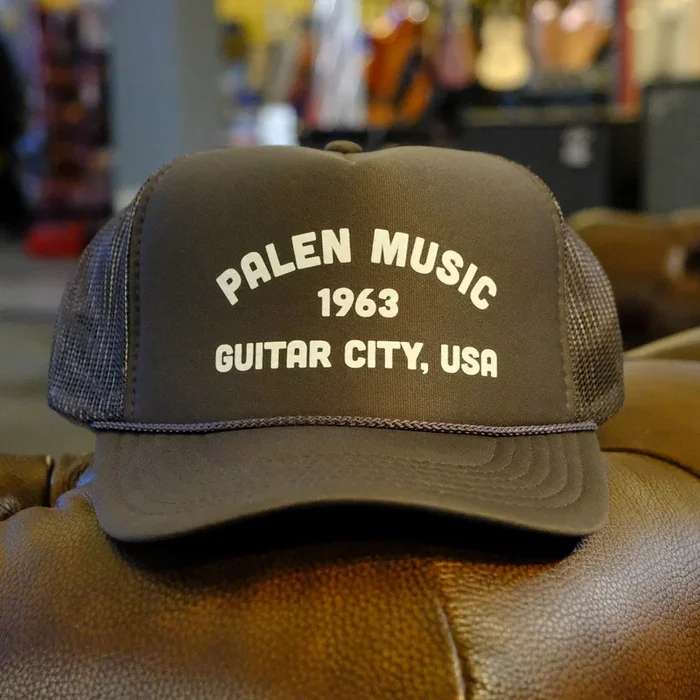 Palen Music High Crown Foam/Mesh Trucker Hat – Charcoal Gray