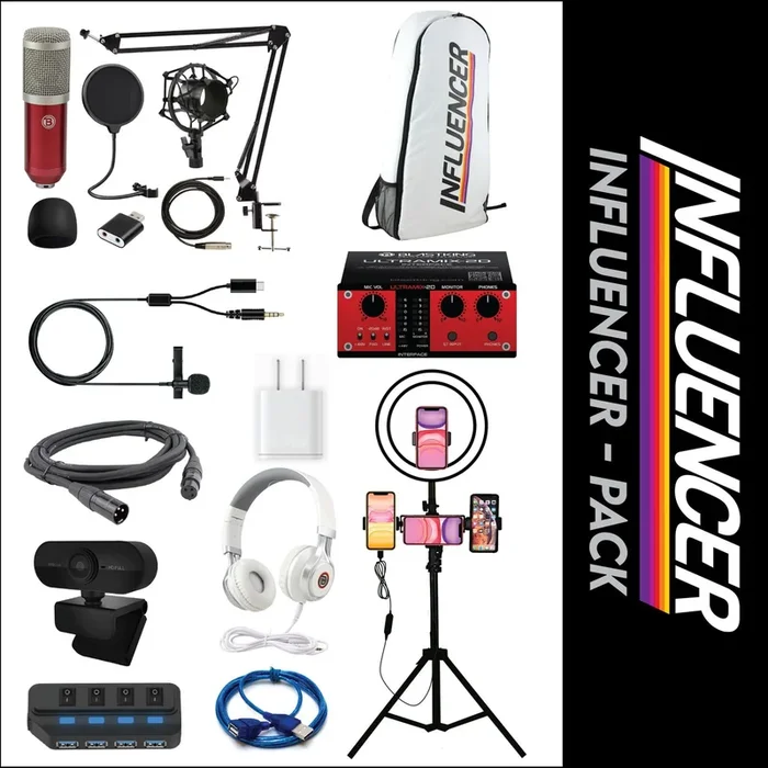Paquete Completo de Grabación Blastking Influencer – Rojo