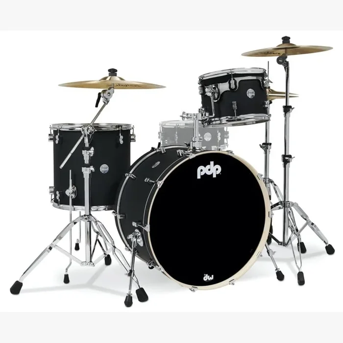 PDP Concept Maple 3pc Rock Drum Set Satin Black