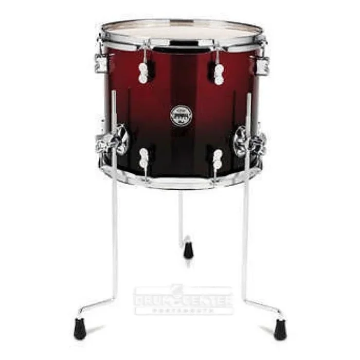PDP Concept Maple Floor Tom 18×16 Red To Black Fade