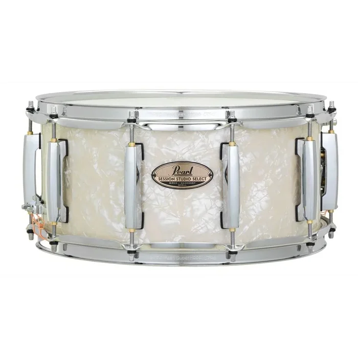 Pearl 14″x6.5″ Session Studio Select Snare Drum – Nicotine White