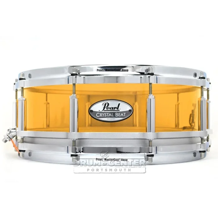 Pearl Crystal Beat Acrylic Free Floating Snare 14×5 Tangerine Glass