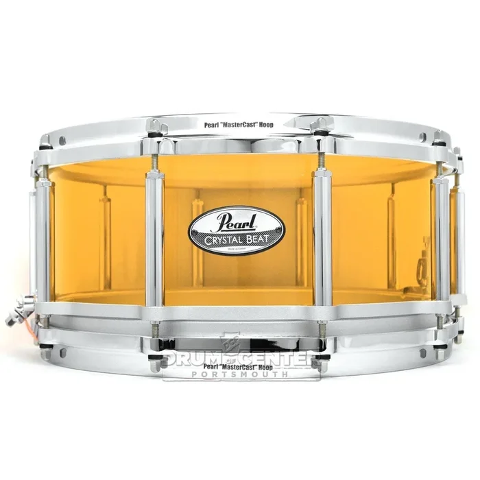 Pearl Crystal Beat Acrylic Free Floating Snare 14×6.5 Tangerine Glass