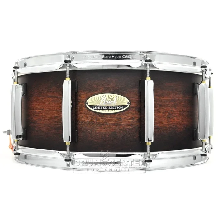 Pearl Ltd Edition Poplar/Fiberglass Snare Drum 15×6.5 Satin Brownburst