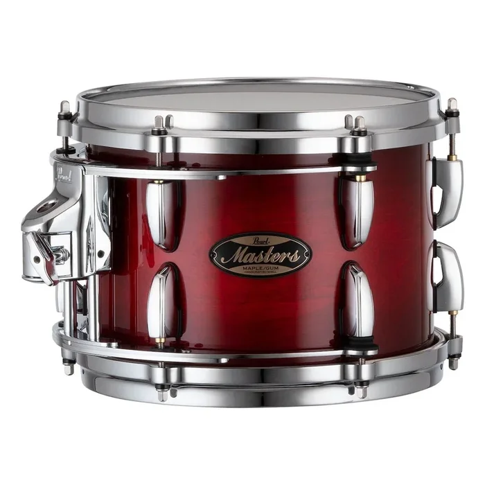 Pearl Masters Maple/Gum Tom 10×7 w/L-Bracket R2 Mount Deep Redburst