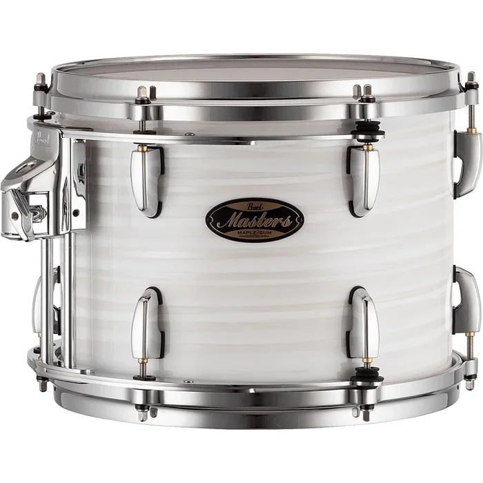 Pearl Masters Maple/Gum Tom 12×9 w/L-Bracket R2 Mount White Ice Swirl