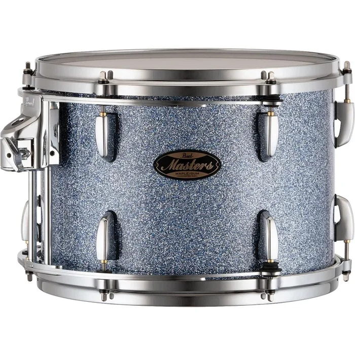 Pearl Masters Maple/Gum Tom 13×9 w/L-Bracket R2 Mount Crystal Rain