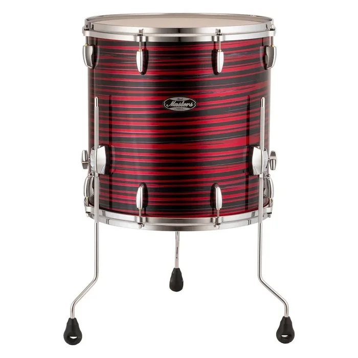 Pearl Masters Maple MM6 Floor Tom 16×16 Red Oyster Swirl