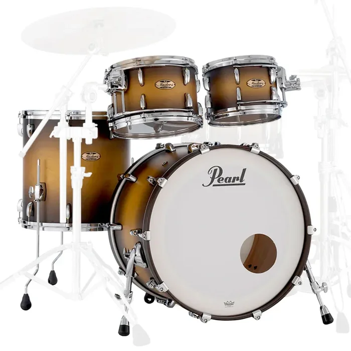 Pearl Masters Maple Pure 22″ 4-Piece Shell Pack (R2 Pipe) – Matte Olive Burst