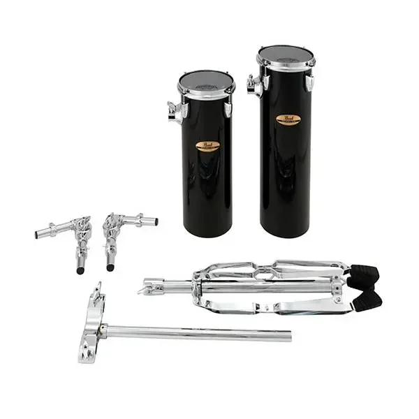 Pearl Rocket Toms w/Stand 6×18 & 6×21 Piano Black