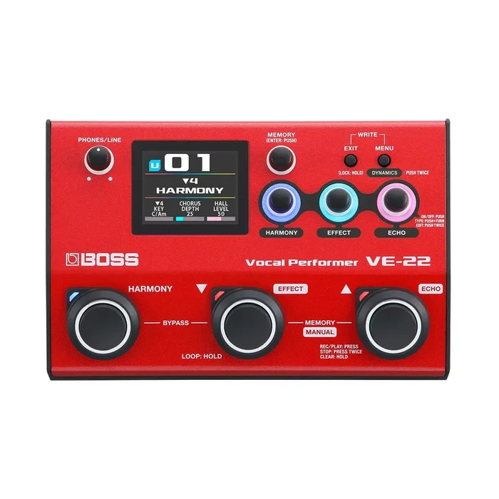 Pedal de Efectos Vocales y Looper Boss VE-22