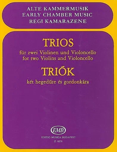 Pejtsik: Trios (2 violins & cello) score & parts, Edito Musica Budapest