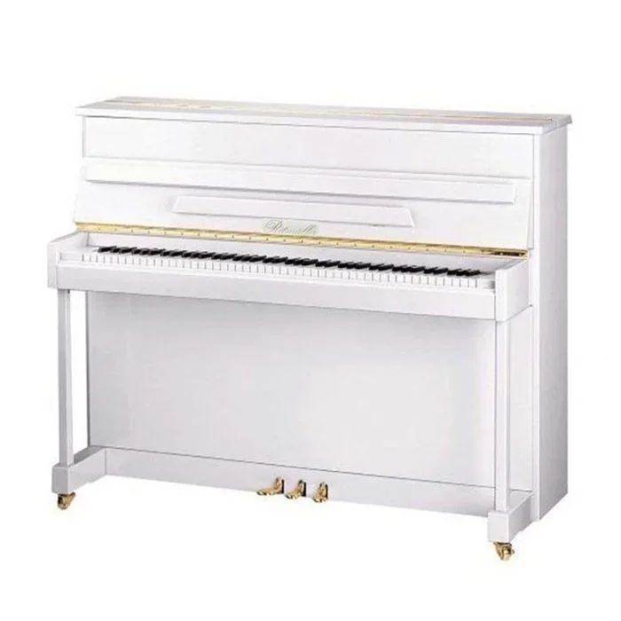 Piano vertical Ritmüller Up110r2 de 109,5 cm x 147,5 cm x 55,8 cm – Blanco pulido