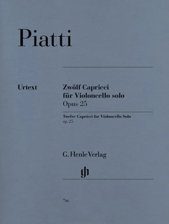 Piatti, 12 Caprices Op. 25 for Cello (Henle)