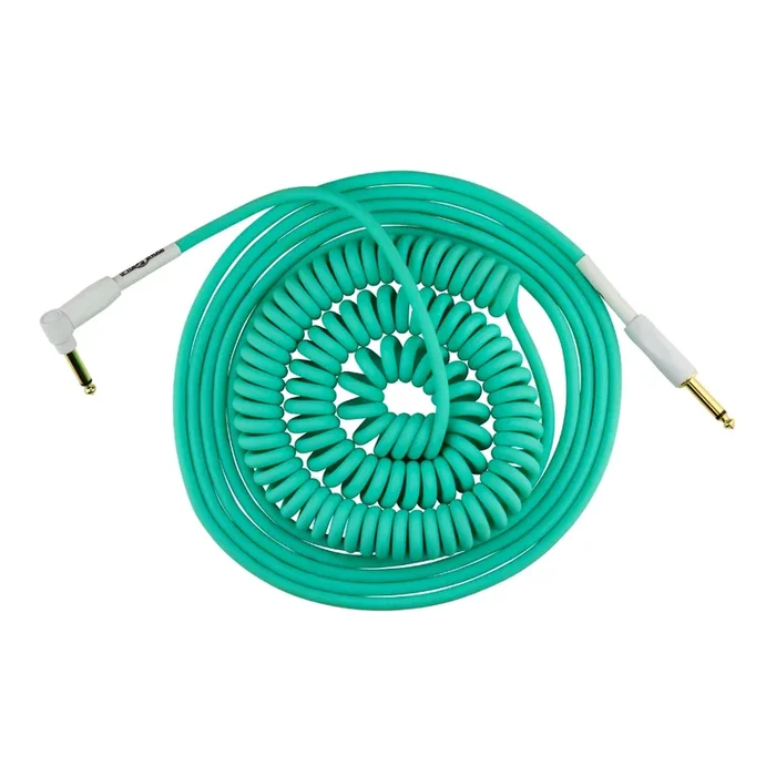 Pig Hog Half Coil Instrument Cable – 30ft – Seafoam Green