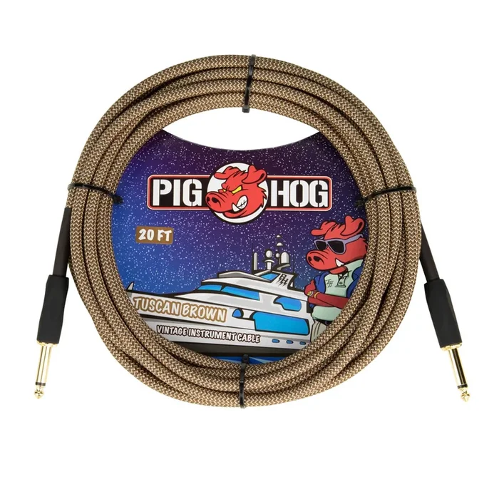 Pig Hog “Tuscan Brown” Instrument Cable, 20ft