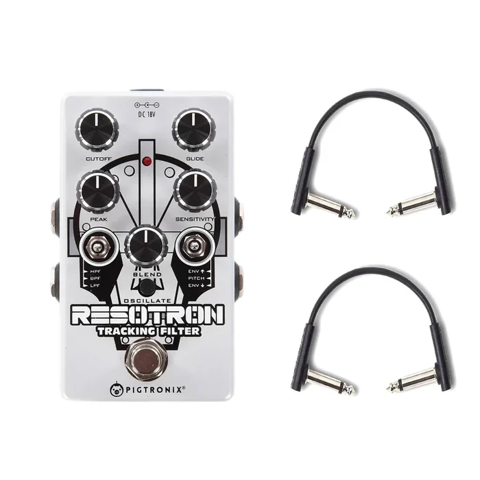 Pigtronix Resotron Envelope Filter Pedal w/RockBoard Flat Patch Cables Bundle