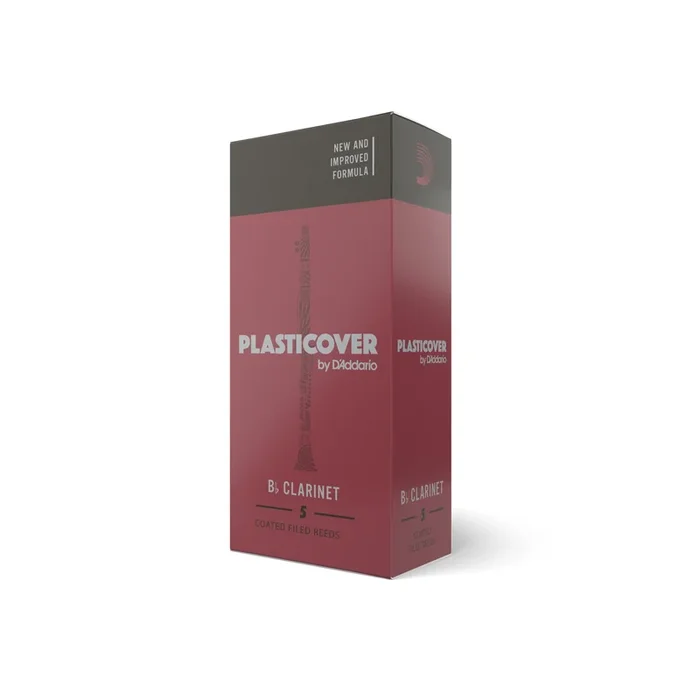 Plasticover by D’Addario Bb Clarinet Reeds, Strength 4, 5-pack