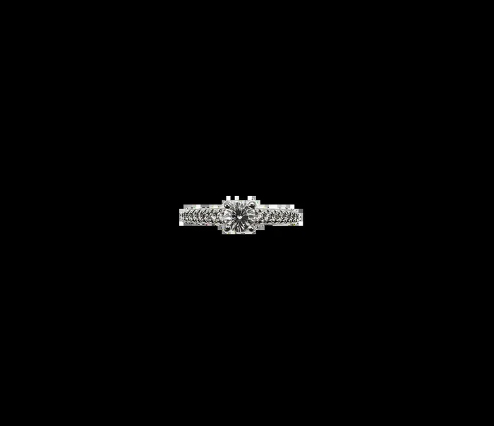 Platinum 2/3 CTW Cathedral Set Diamond Engagement Ring
