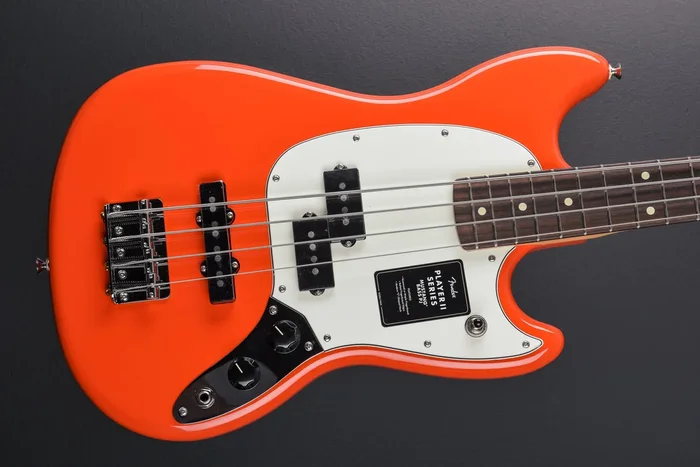 Player II Mustang Bass PJ – Coral Red w/Rosewood
