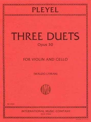 Pleyel, Three Duets Op. 30 for Violin and Cello (IMC)