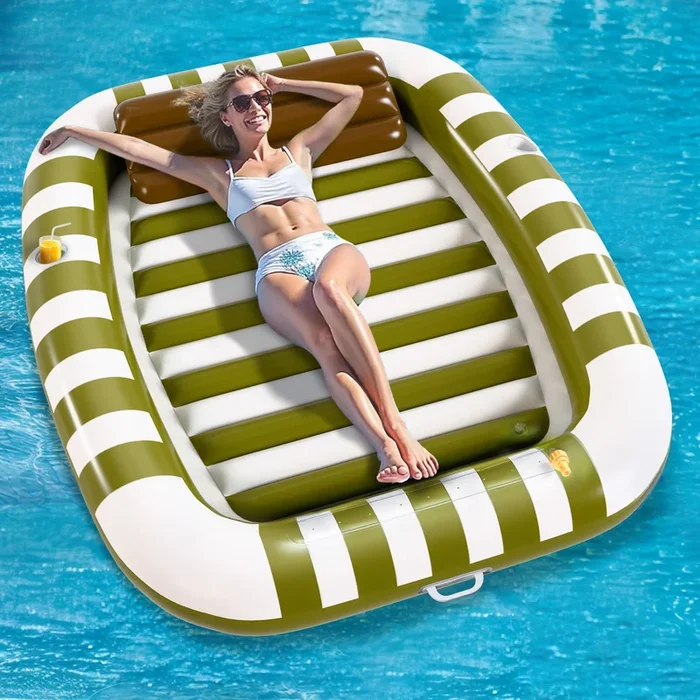 Pool Wave Inflatable Pool Lounger Float (green)