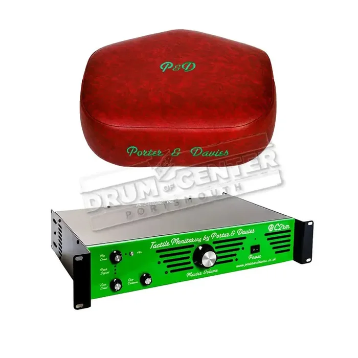 Porter & Davies BC2 Rackmount Tactile Drum Monitor w/Extra-Wide Throne Top Antique Red Vinyl