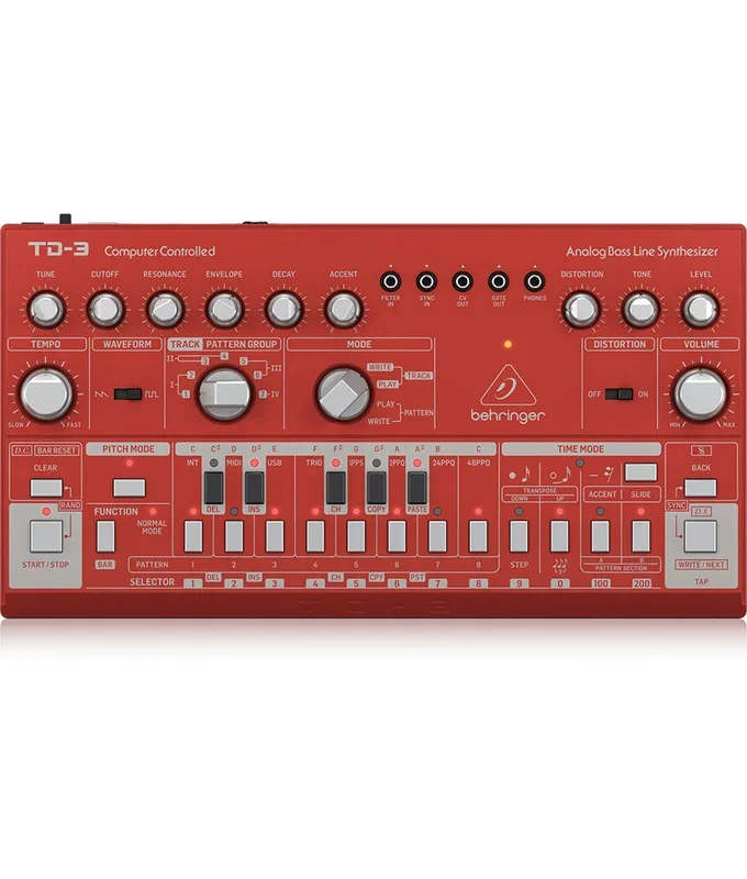 Pre-Owned Behringer TD-3-RD Analog Bass Line Synthesizer – RED