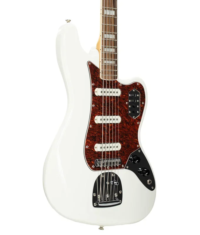 Pre-Owned Fender Squier Bass VI Electric Bass- White | Used