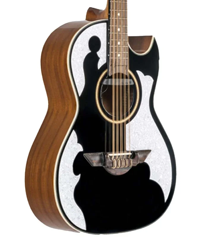 Pre Owned H. Jimenez LBQ4EBT El Patron Acoustic-Electric Bajo Quinto – Black Top