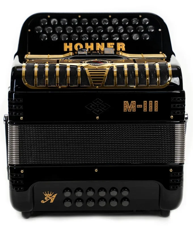 Pre-Owned Hohner Anacleto MARK III 3 Switch Compact Accordion E Key, Black